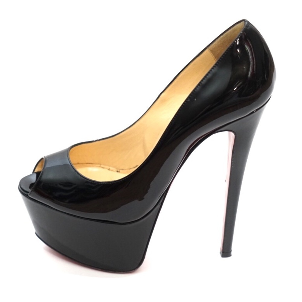 Christian Louboutin Black Patent Jamie 160 Pumps